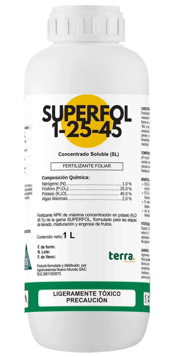 Botella de SUPERFOL 1-25-45