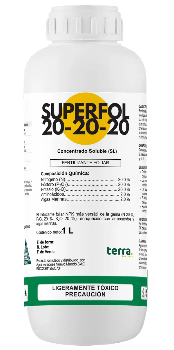Botella de SUPERFOL 20-20-20